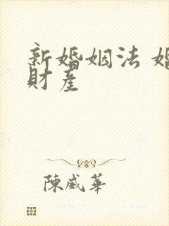 新婚姻法 婚前财产