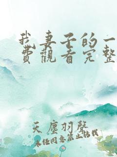 我妻子的一切免费观看完整版电视剧高清