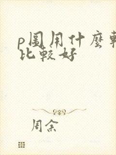 p图用什么软件比较好