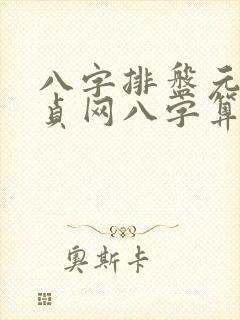 八字排盘元亨利贞网八字算命