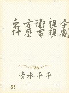 东方卫视今晚放什么电视剧