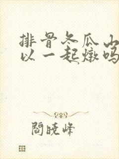 排骨冬瓜山药可以一起炖吗