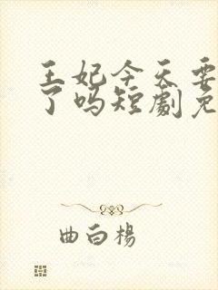 王妃今天要休夫了吗短剧免费观看