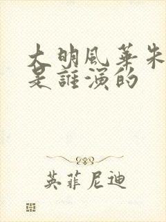 大明风华朱元璋是谁演的