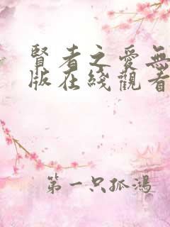 贤者之爱无删减版在线观看电视剧