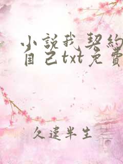 小说我契约了我自己txt免费下载