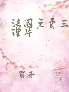 法国免费三级伦理片