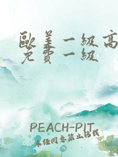 欧美一级高清片免费一级