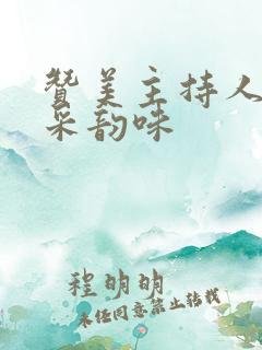 赞美主持人的风采韵味