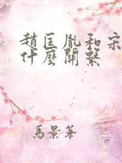 赵匡胤和宋徽宗什么关系