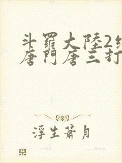 斗罗大陆2绝世唐门唐三打霍雨浩 斗罗大陆2绝世唐门唐三打霍雨浩