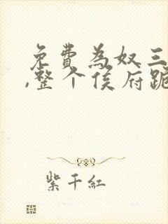 免费为奴三年后,整个侯府跪求我原谅