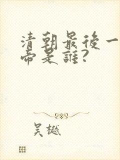 清朝最后一个皇帝是谁? 清朝最后一个皇帝是谁?