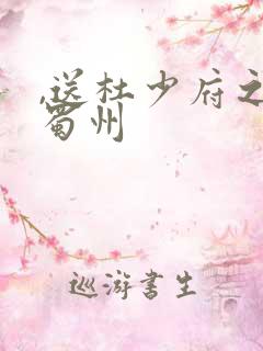 ,送杜少府之任蜀州