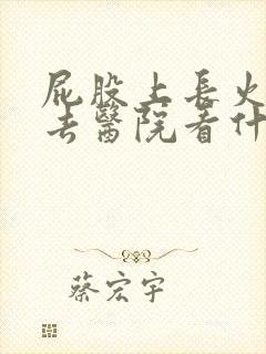 屁股上长火疖子去医院看什么科室
