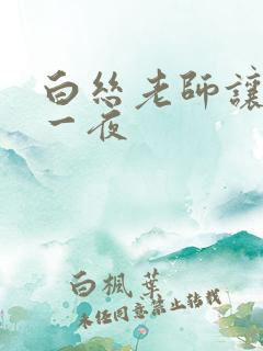 白丝老师让我了一夜
