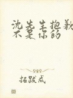 沈先生抱歉孩子不是你的