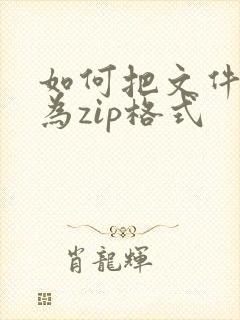 如何把文件压缩为zip格式