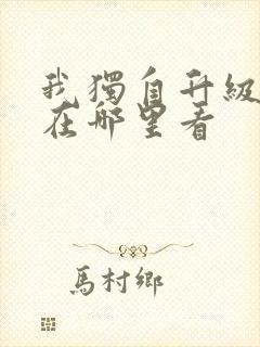 我独自升级动漫在哪里看