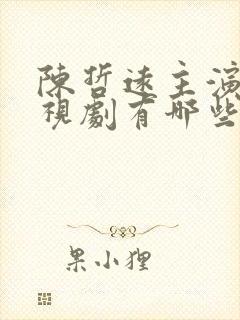 陈哲远主演的电视剧有哪些