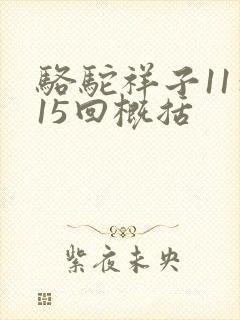骆驼祥子11到15回概括