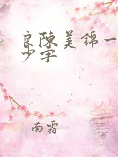 良陈美锦一共多少字