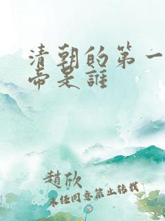 清朝的第一位皇帝是谁