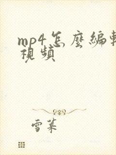 mp4怎么编辑视频