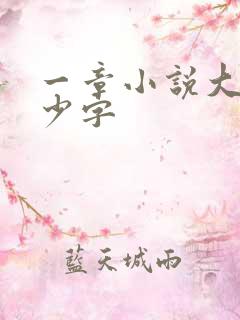 一章小说大概多少字