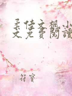 柔佳文枫小说全文免费阅读