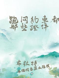 跑网约车都需要哪些证件