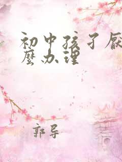 初中孩孑厌学怎么办理