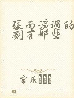 张南演过的电视剧有哪些