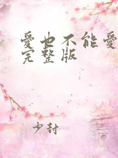 爱也不能爱原唱完整版