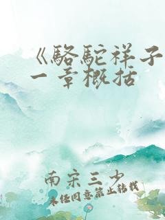 《骆驼祥子》每一章概括