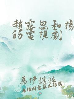赵露思和杨洋演的电视剧