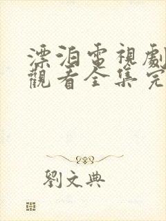 漂泊电视剧免费观看全集完整版高清