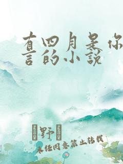 有四月是你的谎言的小说