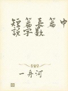 短篇长篇中篇小说字数