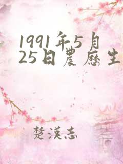 1991年5月25日农历生辰五行
