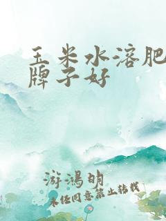玉米水溶肥哪个牌子好