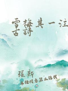 雪梅其一注音版古诗