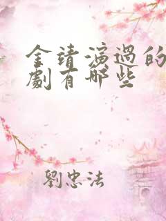 金靖演过的电视剧有哪些