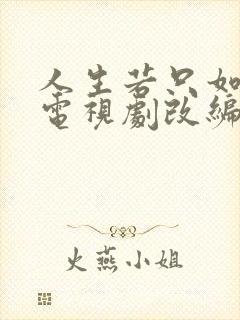 人生若只如初见电视剧改编小说 人生若只如初见电视剧改编小说