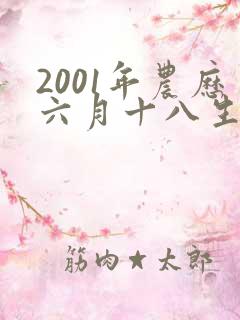 2001年农历六月十八生辰八字