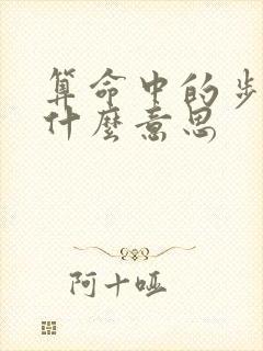 算命中的步运是什么意思