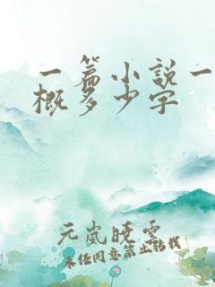 一篇小说一章大概多少字