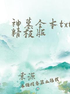 神墓全本txt精校版