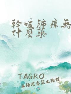 干咳肺痒无痰吃什么药