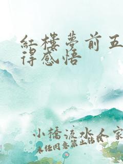 红楼梦前五回心得感悟